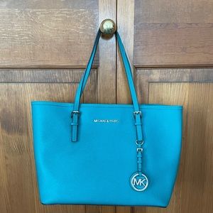 Michael Kors Emerald Color Tote/Bucket Bag